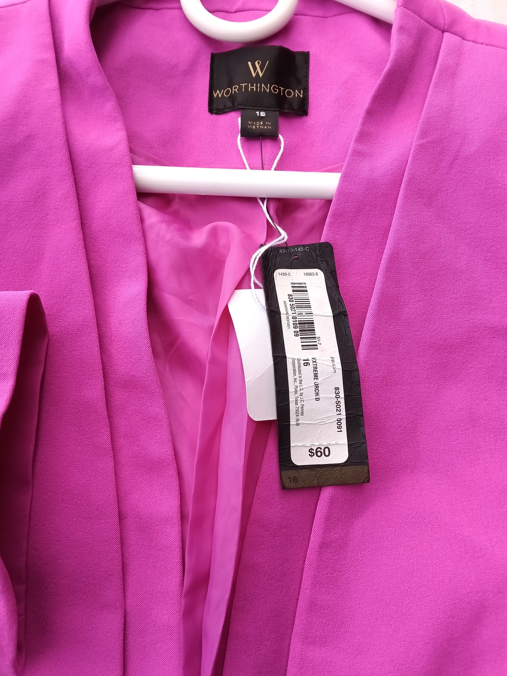Worthington Women's Pink Open-Front Blazer Jacket